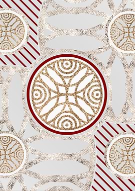 Merry Red and White Glyph