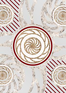 Merry Red and White Glyph