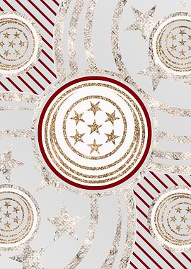 Merry Red and White Glyph