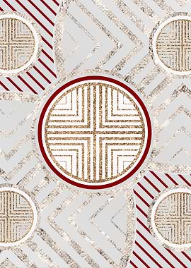 Merry Red and White Glyph