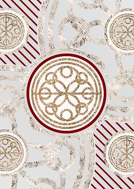 Merry Red and White Glyph