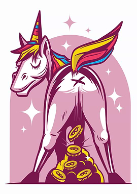 Unicorn cute bitcoin