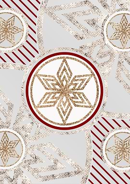 Silver Gold and Red Glyph