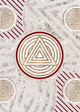 Geometric Gold and Silver