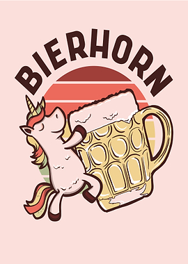 Unicorn cute Bier horn