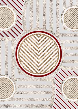 Red Gold and White Glyph
