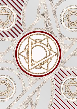 Merry Red and White Glyph