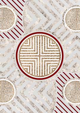 Merry Red and White Glyph