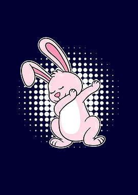 Dabbing Rabbit Cute Rabbit