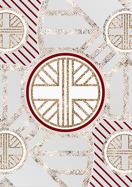 Merry Red and White Glyph