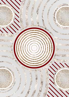 Red Gold and White Glyph