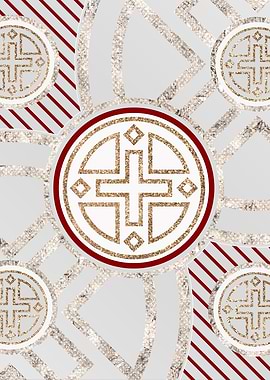 Merry Red and White Glyph