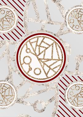 Merry Red and White Glyph