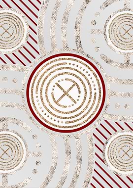 Merry Red and White Glyph