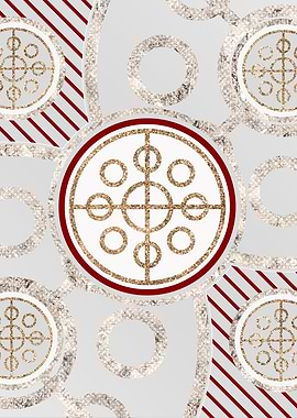 Merry Red and White Glyph