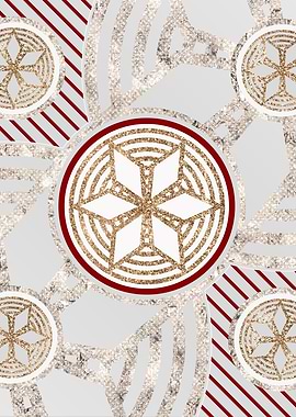 Merry Red and White Glyph