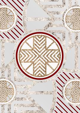 Merry Red and White Glyph