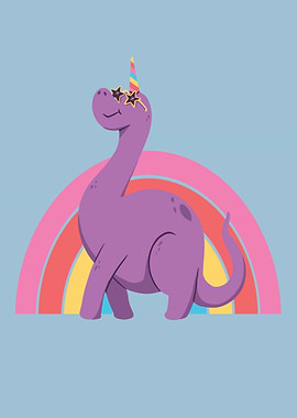 Unicorn cute dinosaur