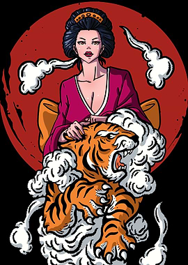 Anime Geisha Tiger