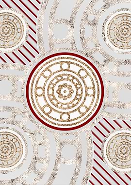 Merry Red and White Glyph