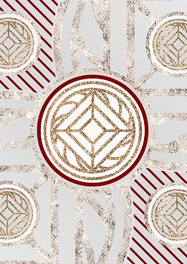 Merry Red and White Glyph