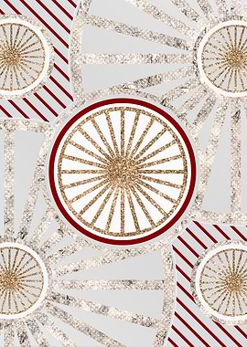 Silver Gold and Red Glyph