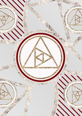 Merry Red and White Glyph