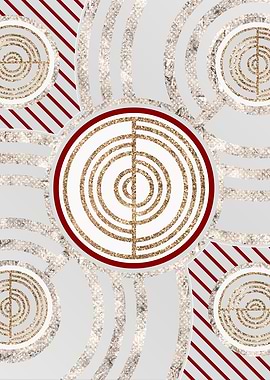 Merry Red and White Glyph