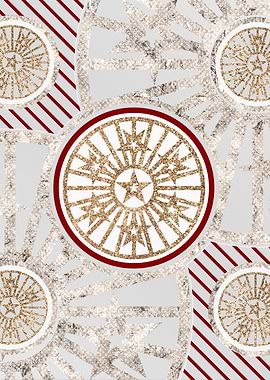 Merry Red and White Glyph