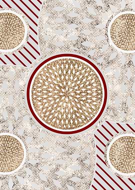 Silver Gold and Red Glyph