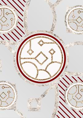 Merry Red and White Glyph