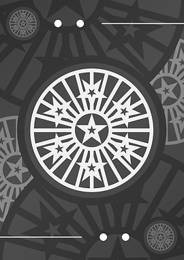 Steel Grey Geometric Glyph