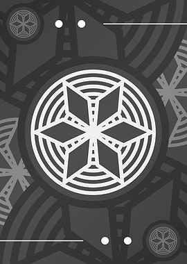 Steel Grey Geometric Glyph