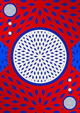 Red White and Blue Glyph