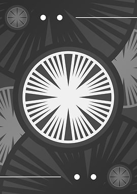 Steel Gray Geometric Glyph