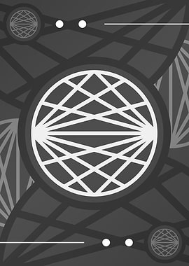 Steel Gray Geometric Glyph