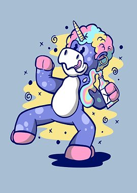 Unicorn cute drunk color