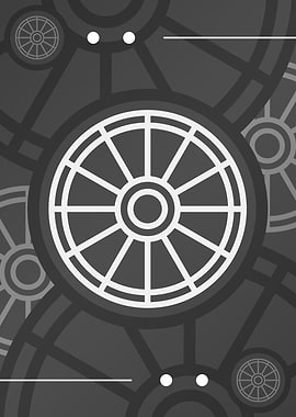 Steel Gray Geometric Glyph