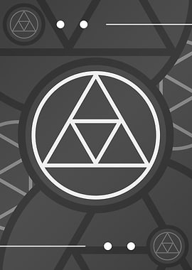 Steel Gray Geometric Glyph