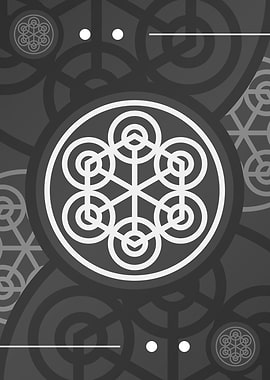 Steel Grey Geometric Glyph