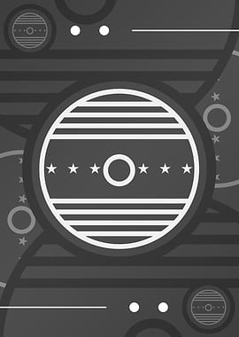 Steel Gray Geometric Glyph