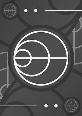 Steel Gray Geometric Glyph