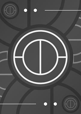 Steel Gray Geometric Glyph