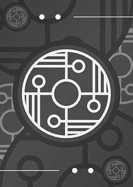 Steel Gray Geometric Glyph