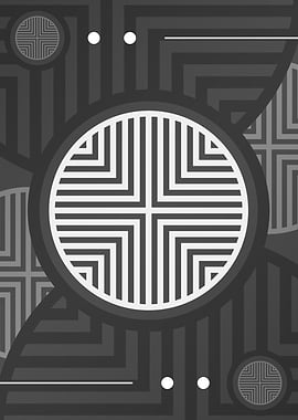 Steel Gray Geometric Glyph