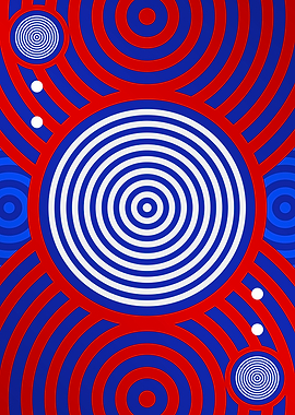 Red White and Blue Glyph