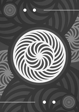 White and Gray Circle Art