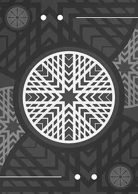 Steel Gray Geometric Glyph