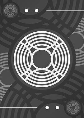 Steel Gray Geometric Glyph