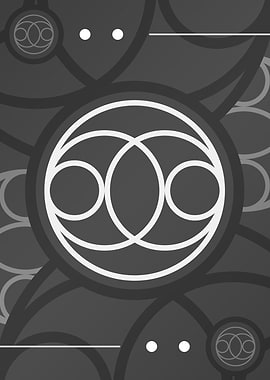 Steel Gray Geometric Glyph